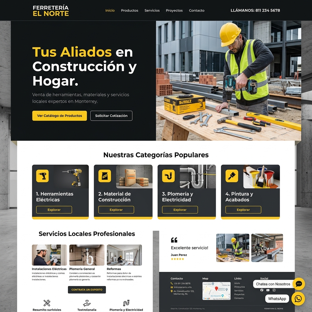 Diseño Web Ferretería o Servicios